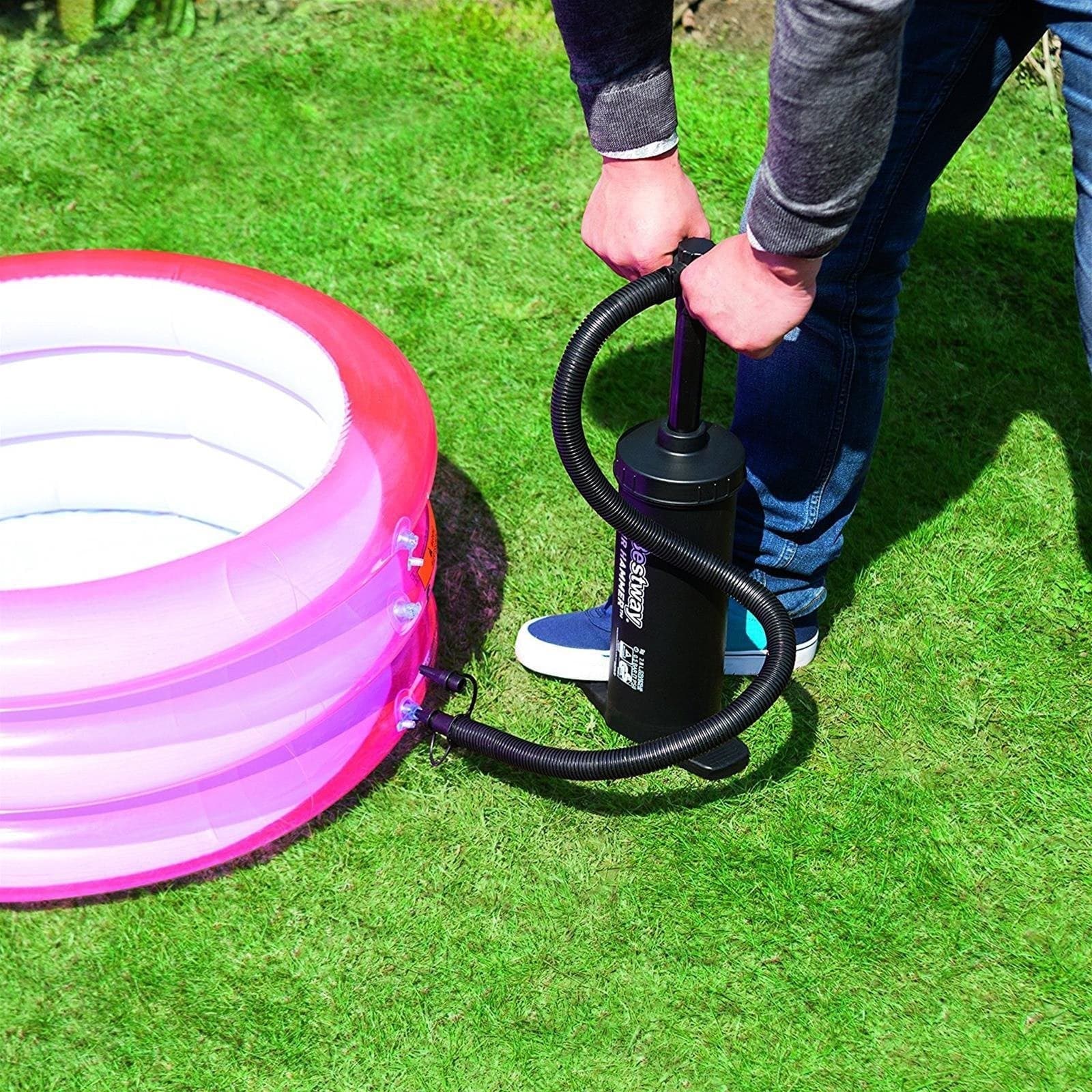 Pompa per gonfiaggio e sgonfiaggio manuale per materassini e piscine gonfiabili - 2