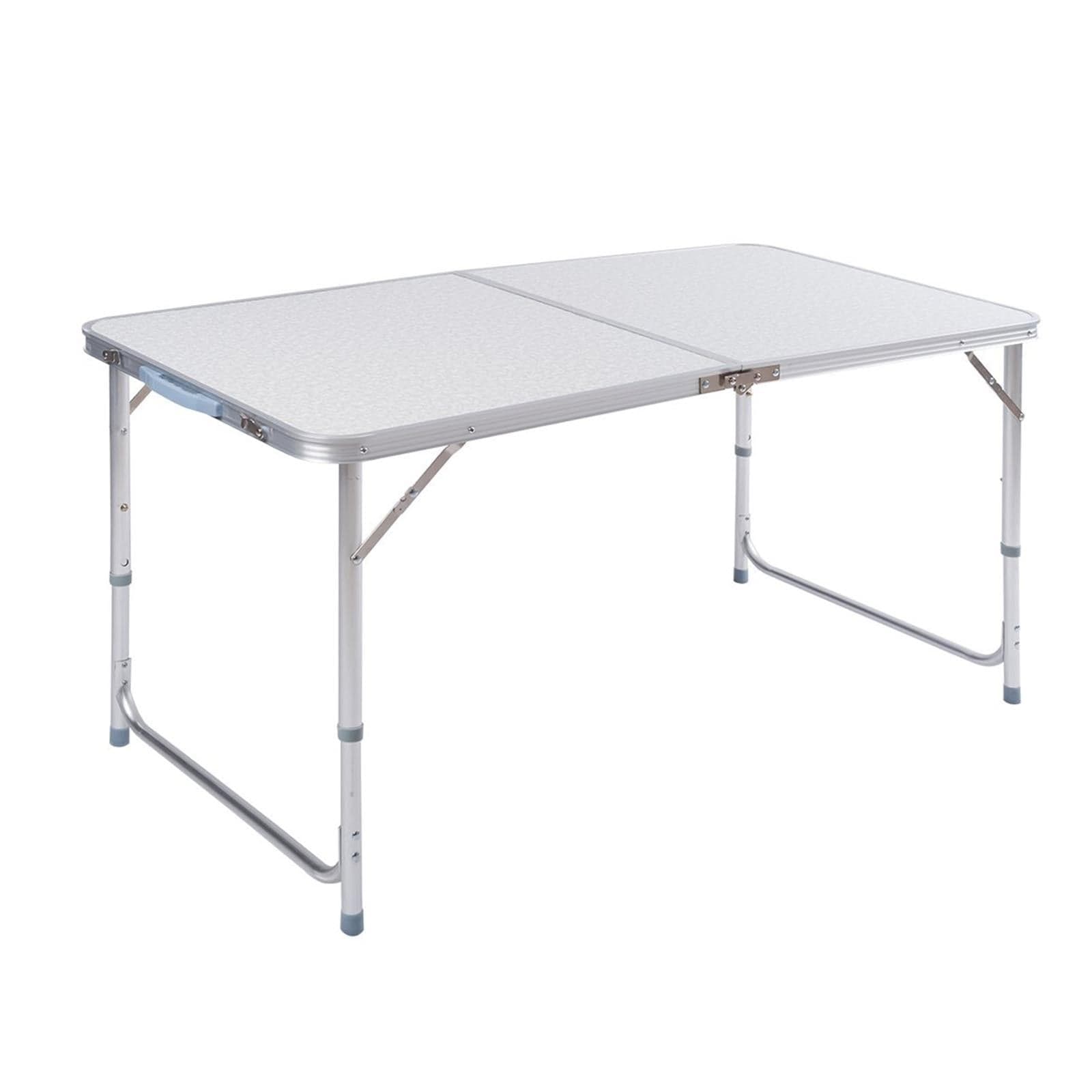 Tavolo pieghevole valigetta 120 x 60 cm da campeggio mare spiaggia in alluminio piano mdf - 4