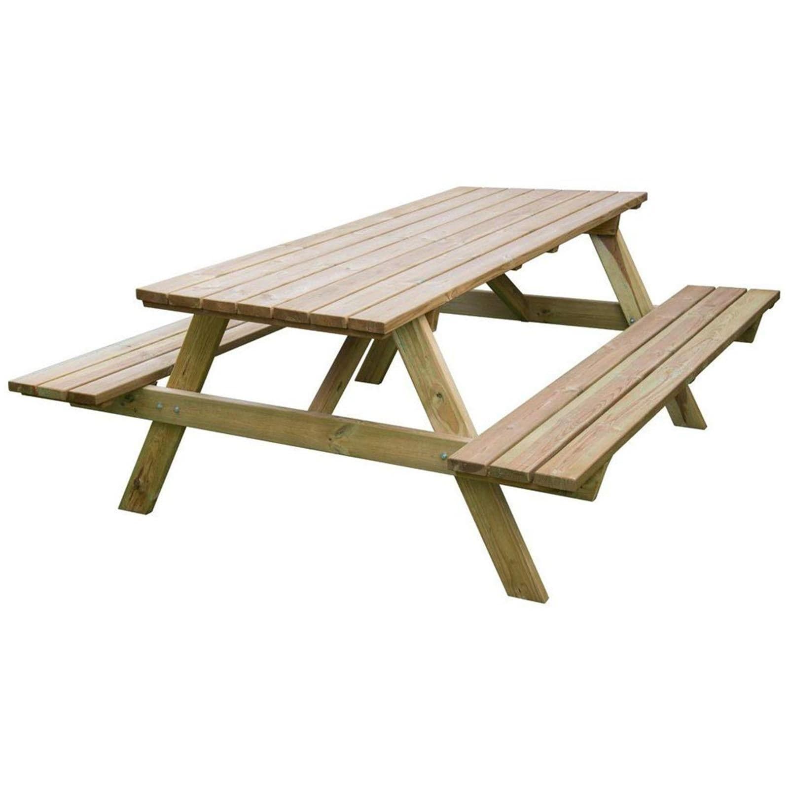Tavolo da pic nic in legno con panche per agriturismo e ristoranti 180 cm - 5