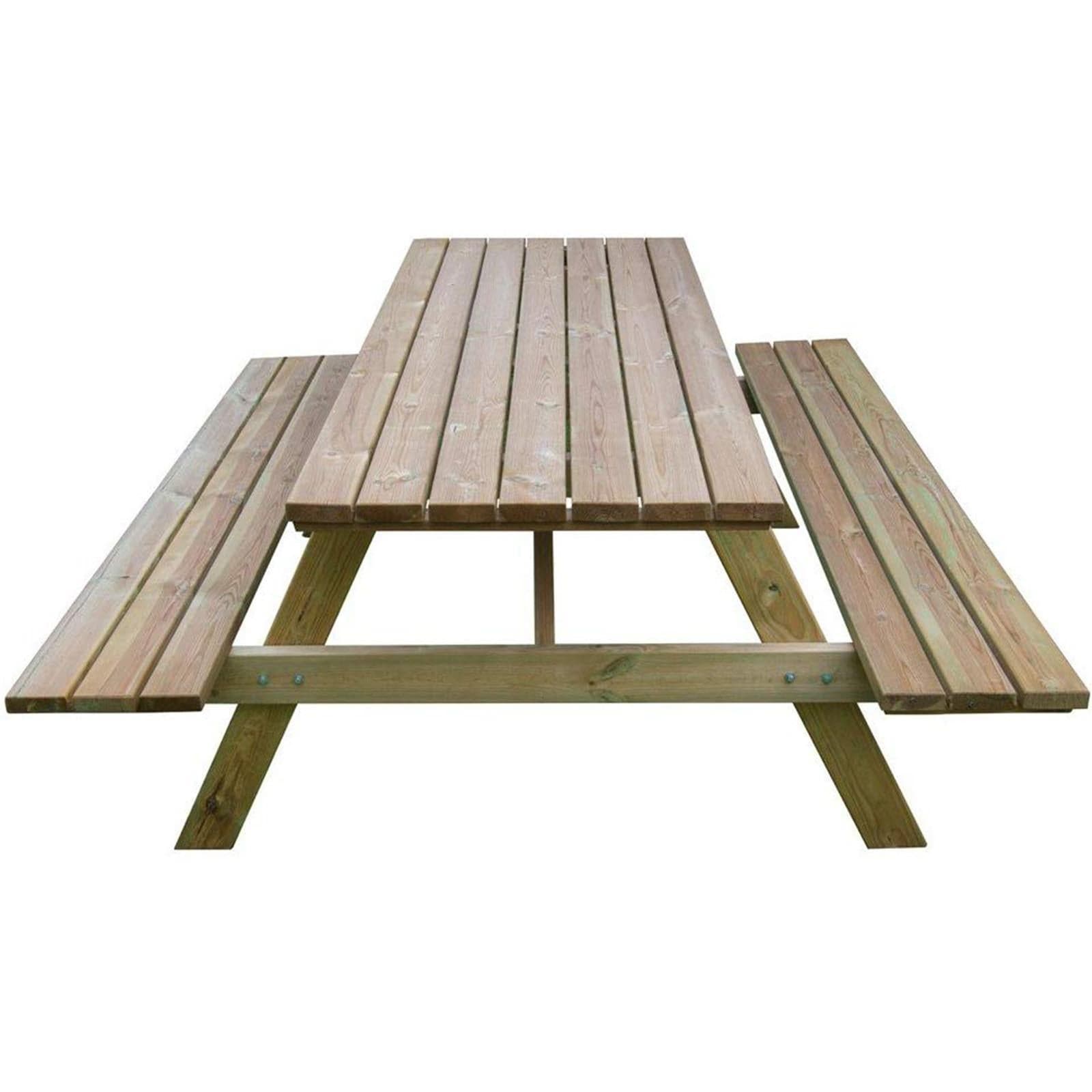 Tavolo da pic nic in legno con panche per agriturismo e ristoranti 180 cm - 2