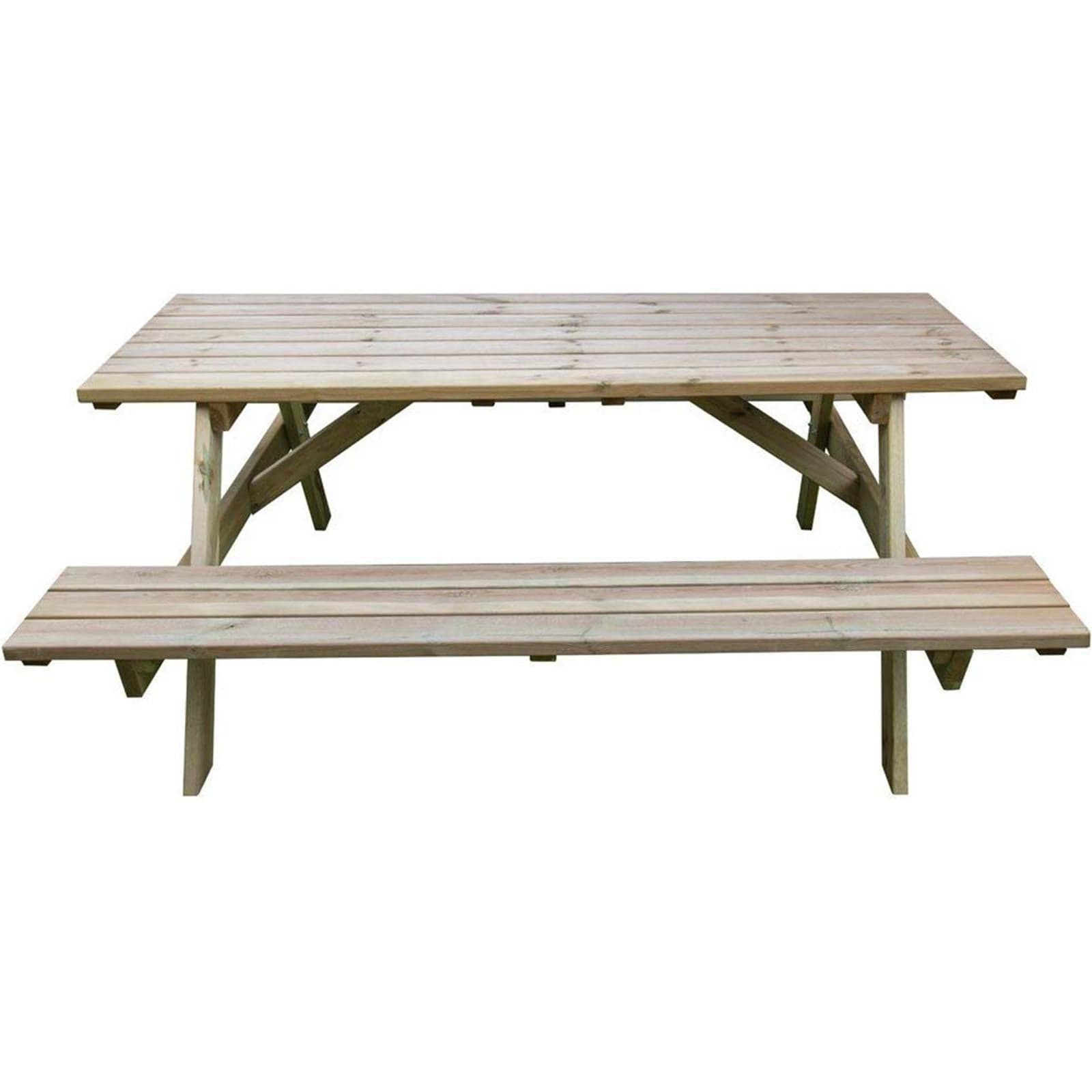 Tavolo da pic nic in legno con panche per agriturismo e ristoranti 180 cm - 3