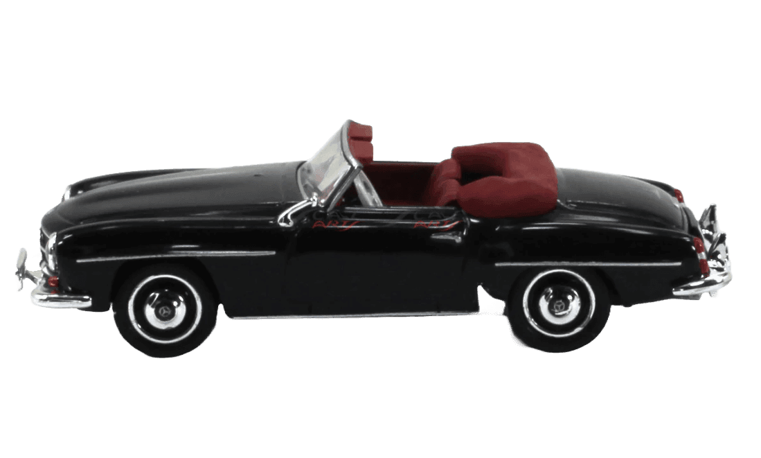 Modellino Ricko 1:87 Mercedes 190 SL (W121 BII) Nero Auto da Collezione - 2