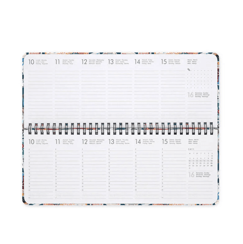 Legami - Agenda da Scrivania 12 Mesi - Desk Planner - 2026 Travel Stickers (AG2612165) - 2