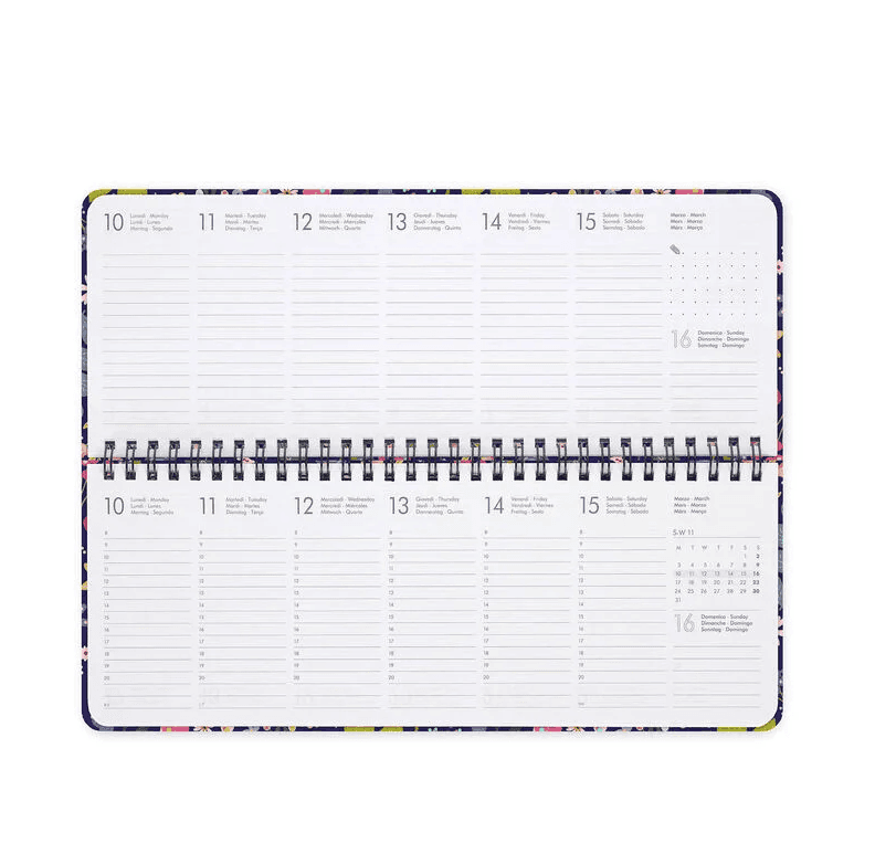 Legami - Agenda da Scrivania 12 Mesi - Desk Planner - 2026 Flowers (AG2612166) - 2