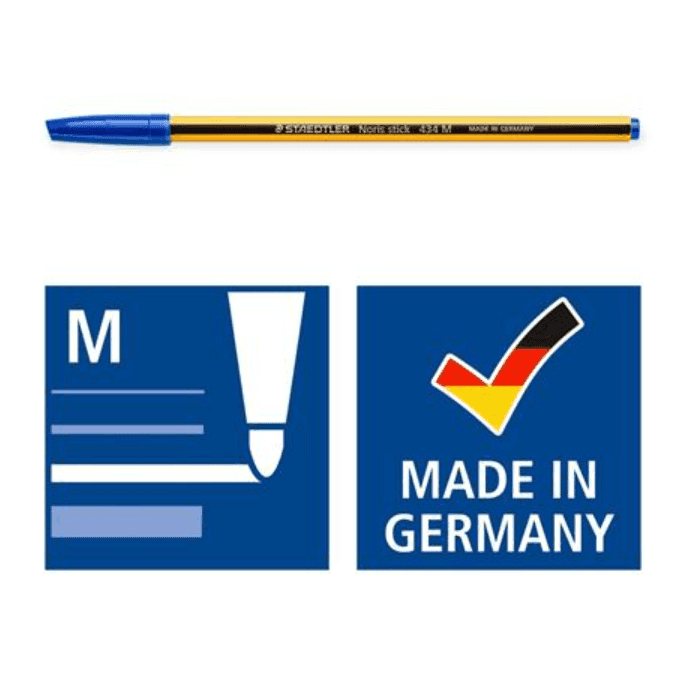 Staedtler - Noris stick 434 Penna a sfera , tratto M - Inchiostro Blu - 5