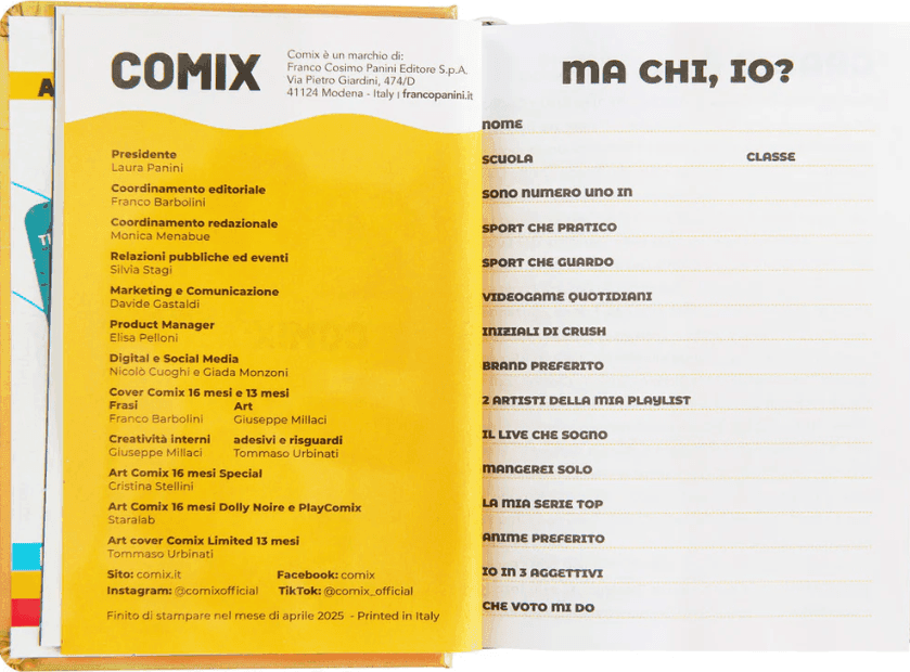 Comix - Diario 16 Mesi 2025/26 - Giornaliero Mini Oro - 4