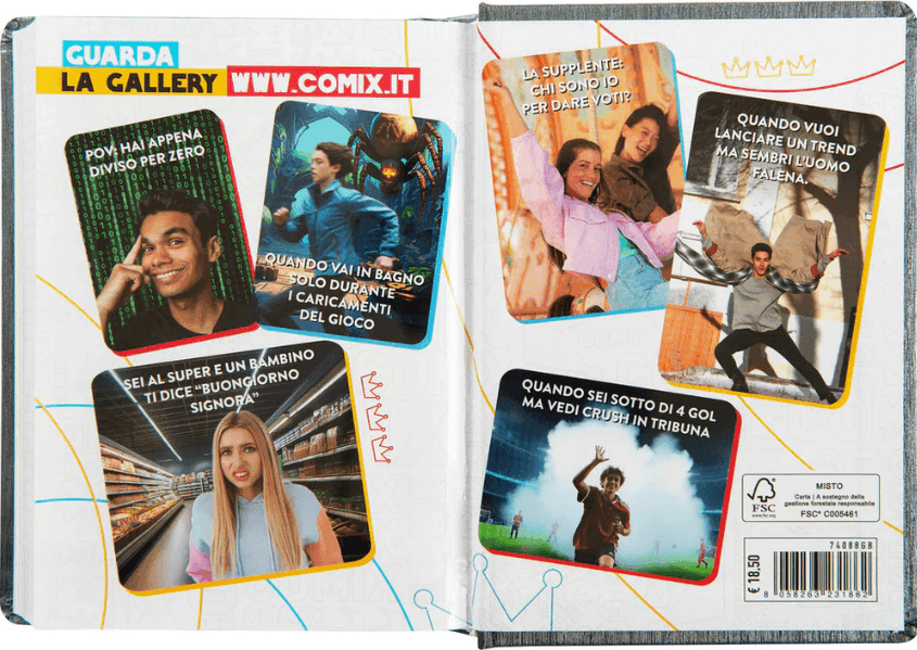 Comix - Diario 16 Mesi 2025/26 - Giornaliero Mini Grigio - 3