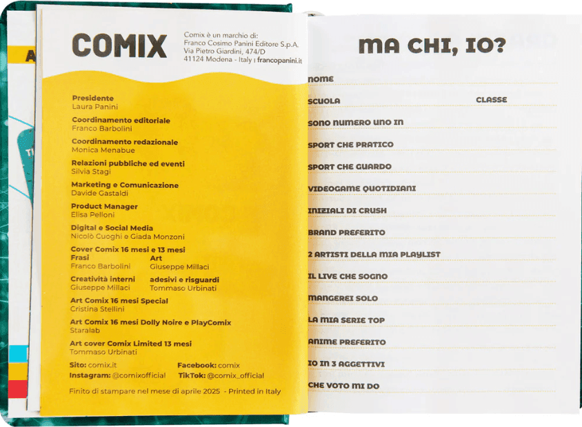 Comix - Diario 16 Mesi 2025/26 - Giornaliero Mini Verde - 4
