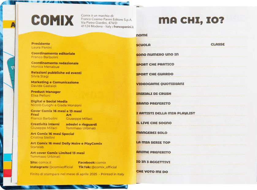 Comix - Diario 16 Mesi 2025/26 - Giornaliero Mini Blu - 3