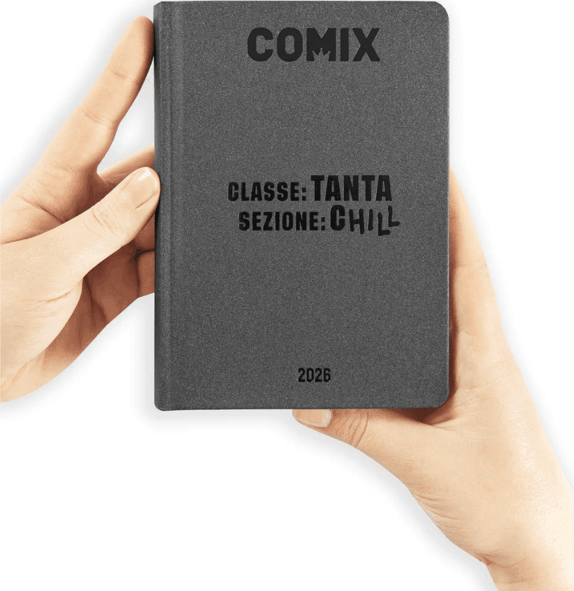 Comix - Diario 16 Mesi 2025/26 - Giornaliero Mini Charcoal - 2