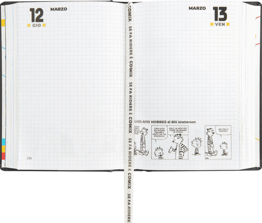 Comix - Diario 16 Mesi 2025/26 - Giornaliero Mini Nero/Bianco - 5