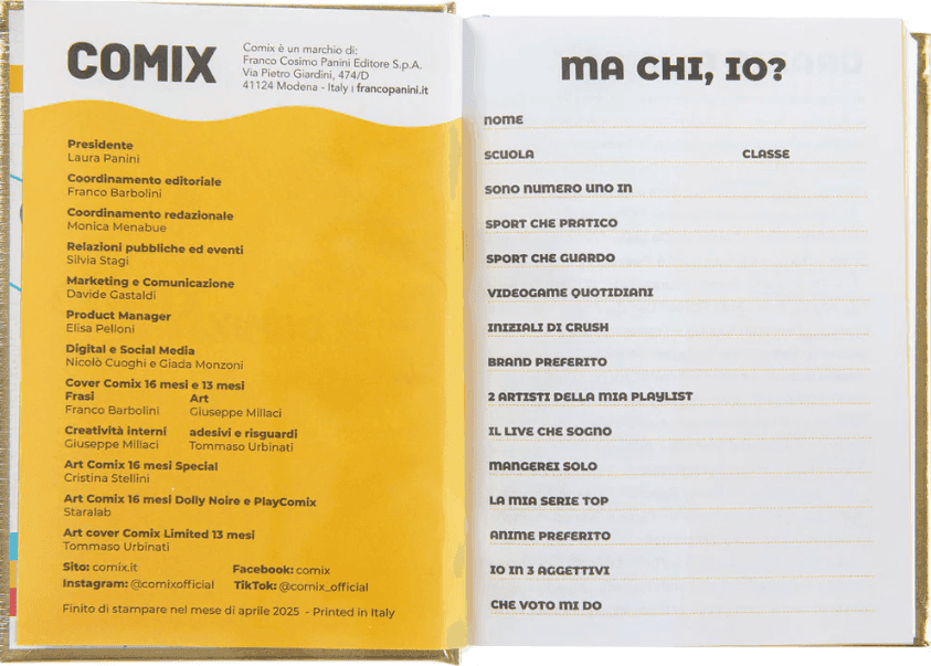 Comix Special- Agenda 16 Mesi Mini 2025/26 -  Giornaliera Oro - 3