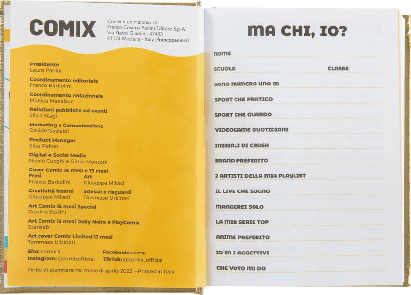 Comix Special- Agenda 16 Mesi Mini 2025/26 -  Giornaliera Oro - 3