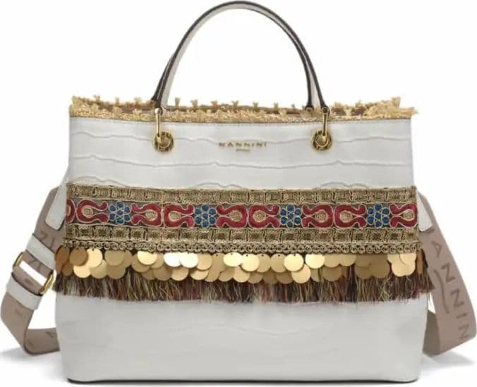18528  BORSA A MANO Nannini Bianco 0000000713 - 7