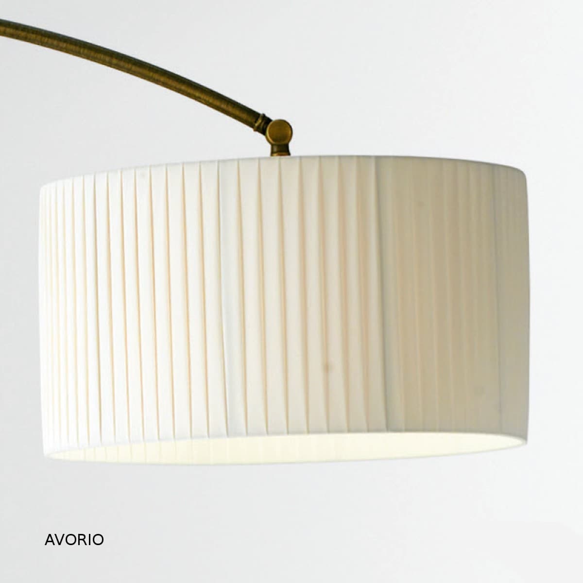 Piantana arco classica LAM 6985 1PG E27 LED dimmerabile metallo tessuto lampada terra - 9