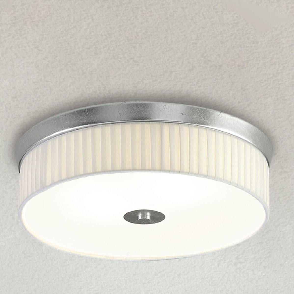 Plafoniera classica LAM 6985 PL37 E27 LED metallo tessuto lampada soffitto - 2