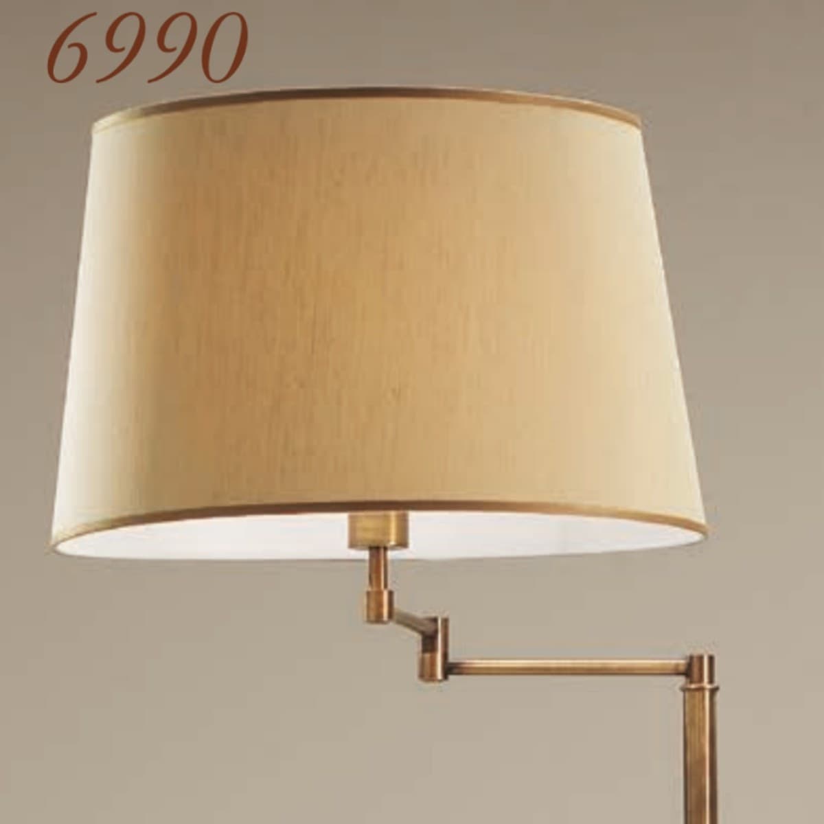 Piantana classica LAM 6990 1PG E27 LED orientabile metallo tessuto lampada terra - 3