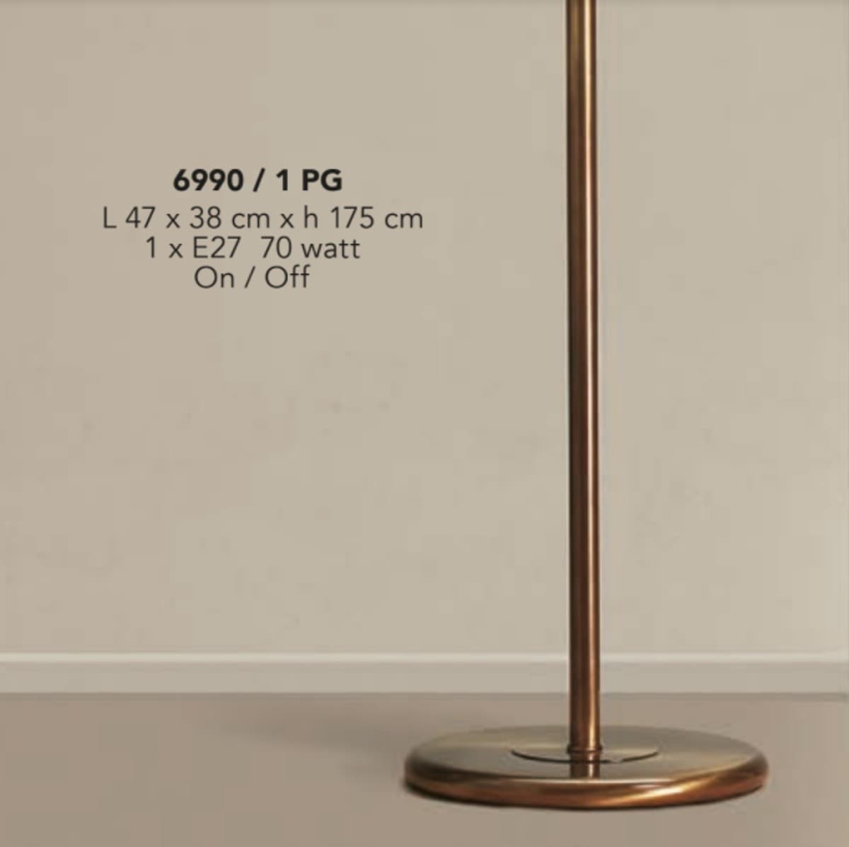 Piantana classica LAM 6990 1PG E27 LED orientabile metallo tessuto lampada terra - 4