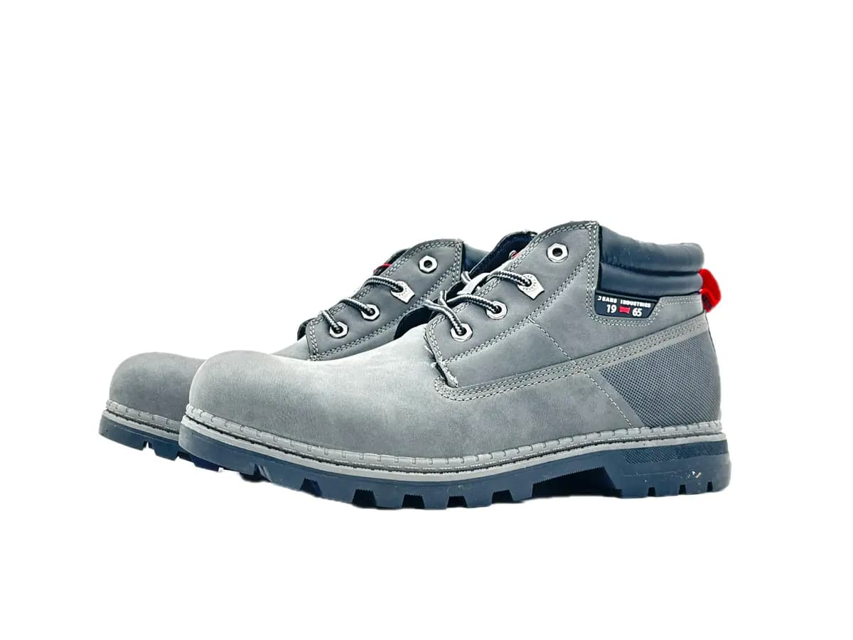 Carrera scarponcini uomo grigi in ecopelle con imbottitura e suola carrarmato - 6