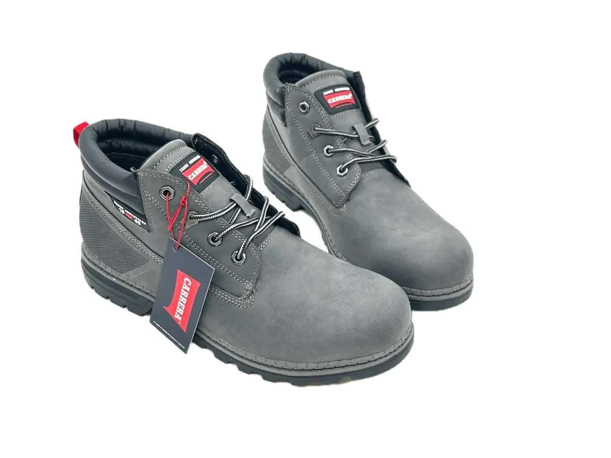Carrera scarponcini uomo grigi in ecopelle con imbottitura e suola carrarmato - 3