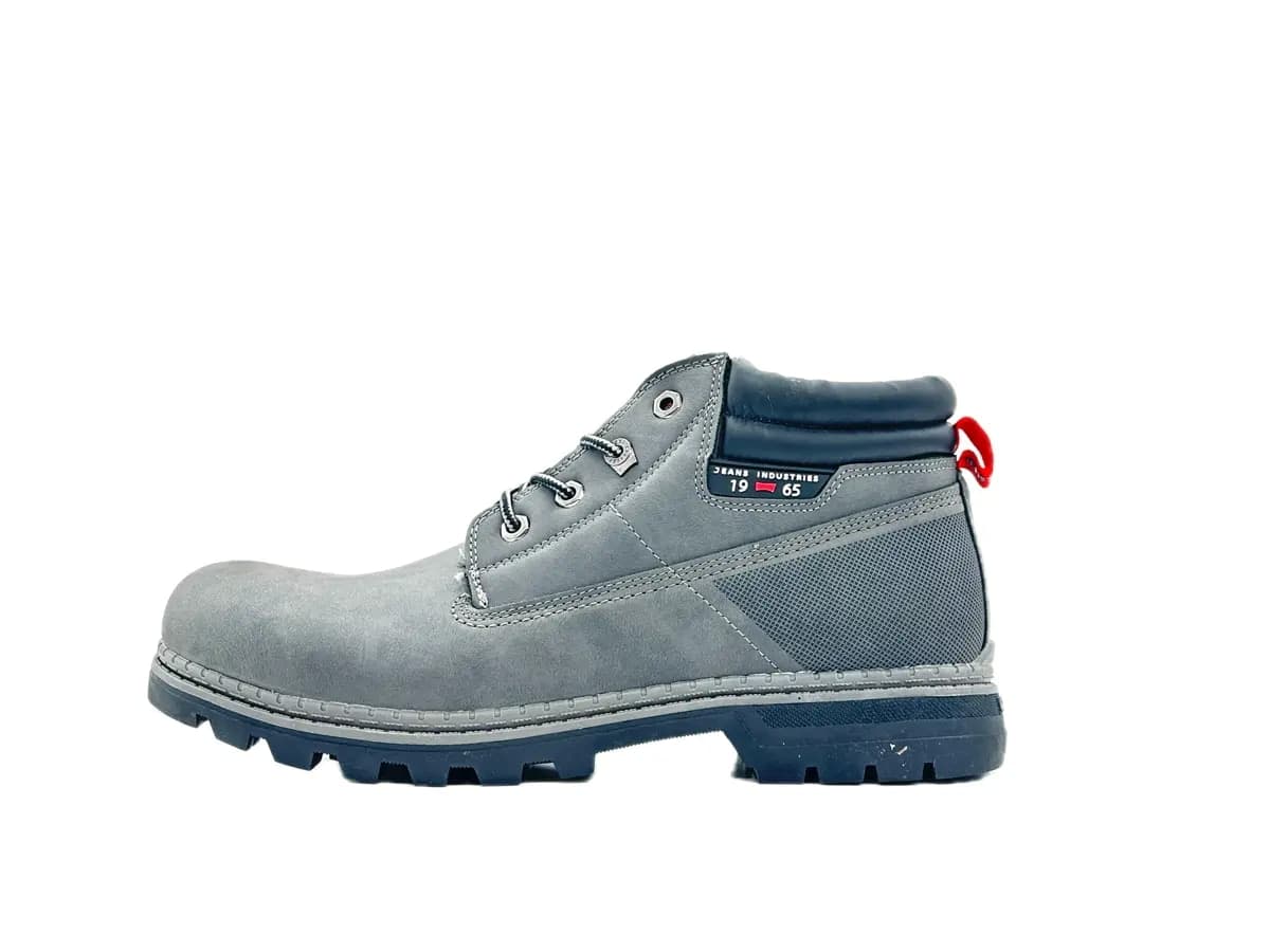 Carrera scarponcini uomo grigi in ecopelle con imbottitura e suola carrarmato - 4