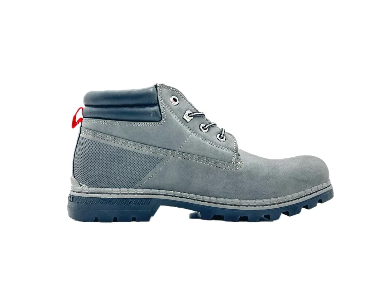 Carrera scarponcini uomo grigi in ecopelle con imbottitura e suola carrarmato - 5