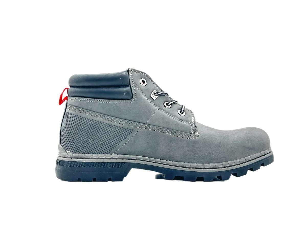 Carrera scarponcini uomo grigi in ecopelle con imbottitura e suola carrarmato - 5
