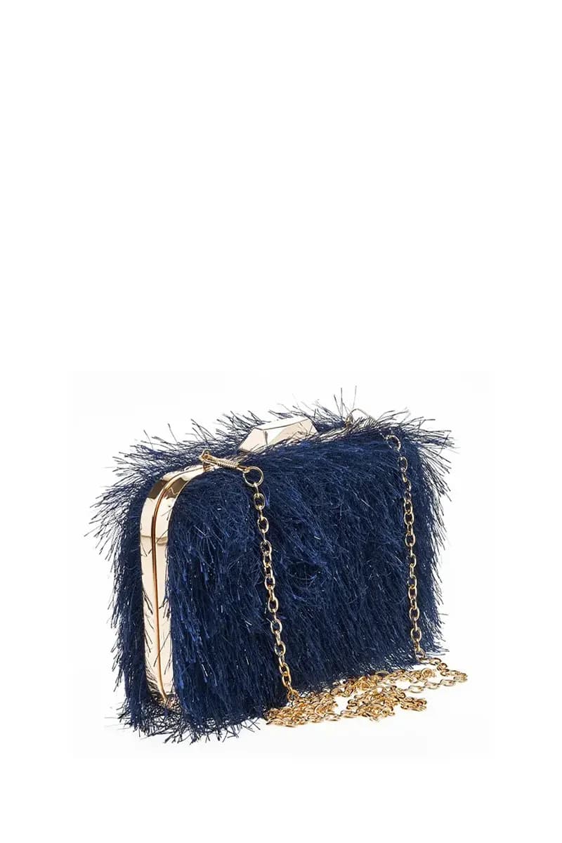 VERDE FASHION | Pochette lurex piumata - 8