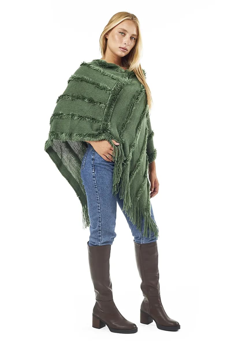 VERDE FASHION | Poncho con frange - 11