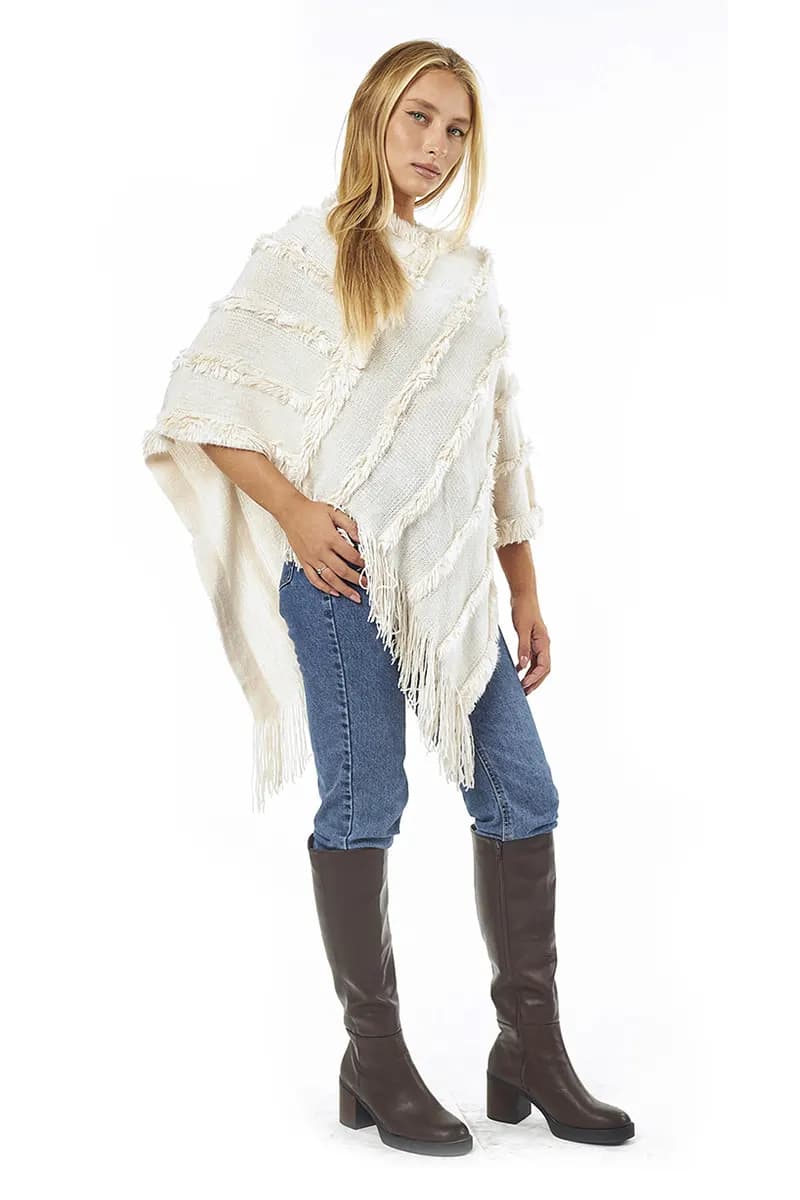 VERDE FASHION | Poncho con frange - 10