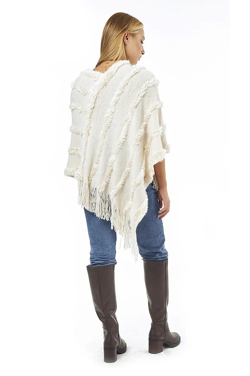 VERDE FASHION | Poncho con frange - 2
