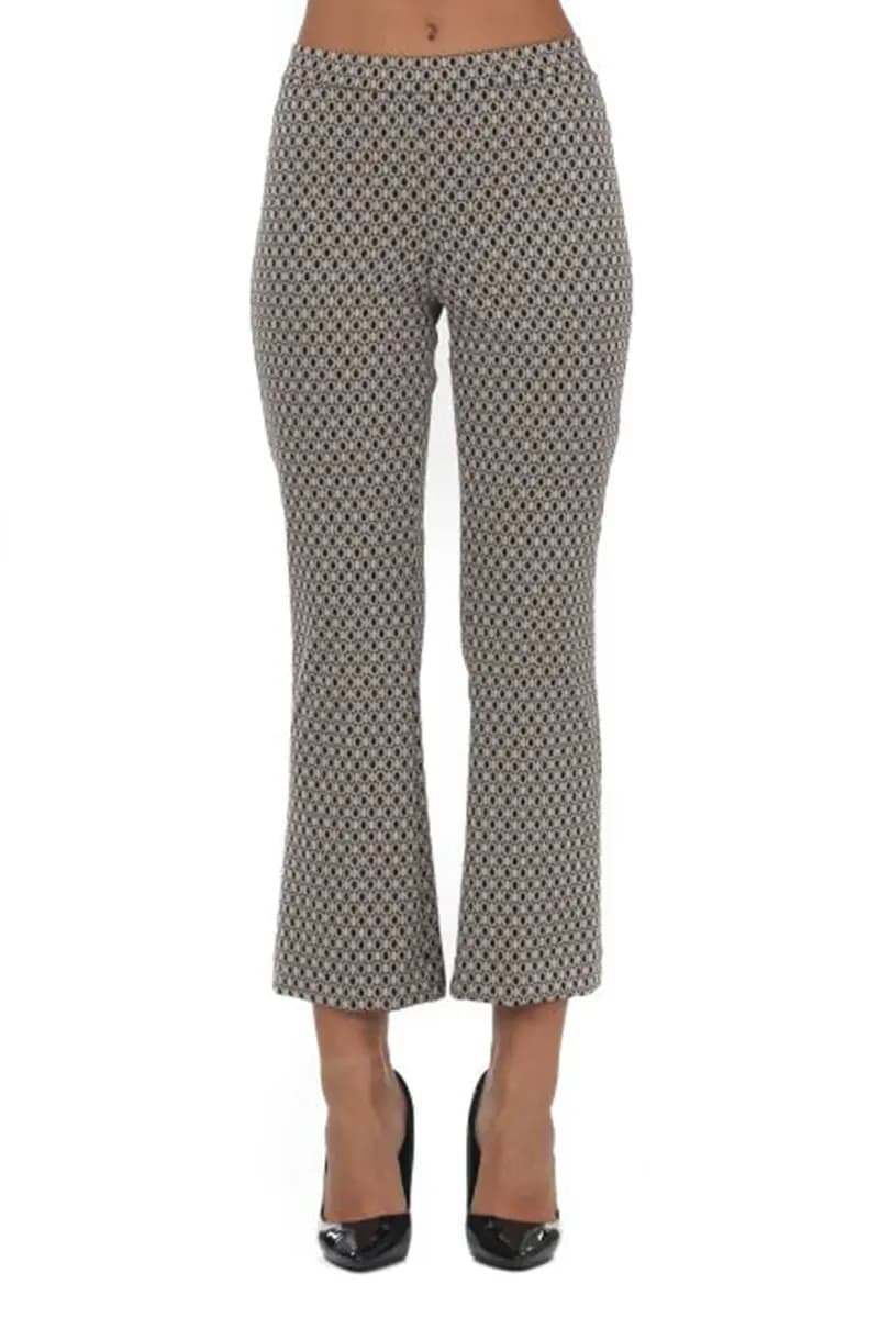 1-One | Pantalone trombetta fantasia geometrica - 4