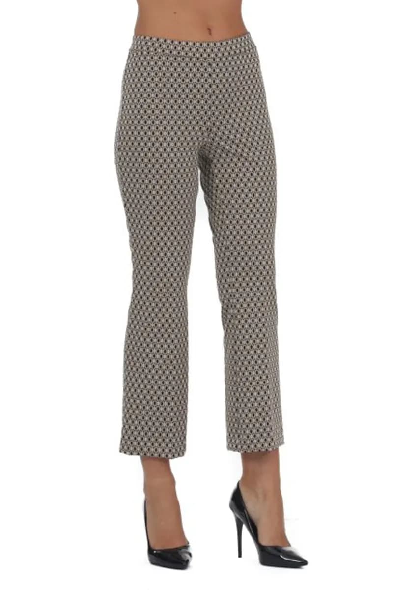 1-One | Pantalone trombetta fantasia geometrica - 3