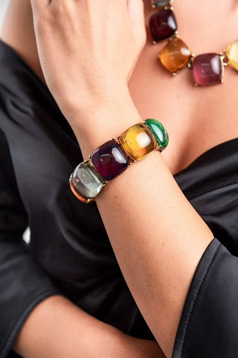 MYA ACCESSORIES | Bracciale in metallo con pietre trasparenti - 3