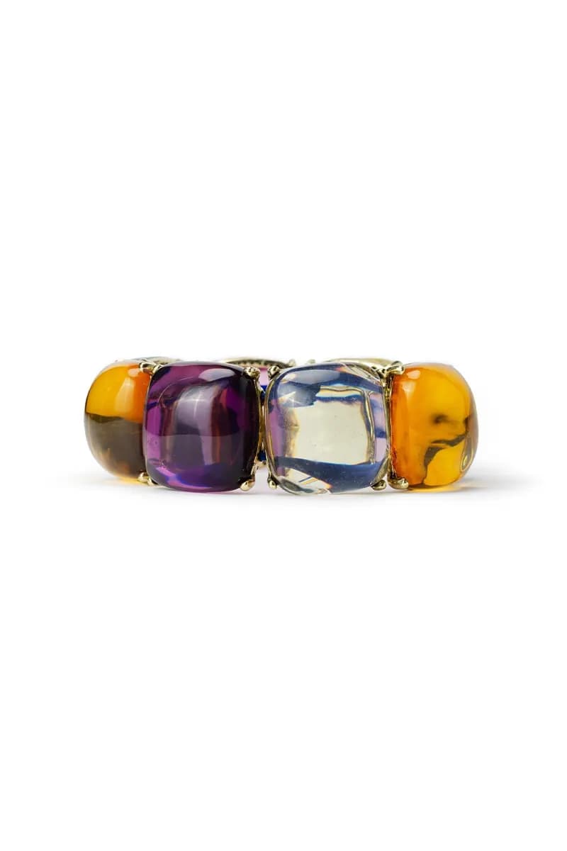 MYA ACCESSORIES | Bracciale in metallo con pietre trasparenti - 2