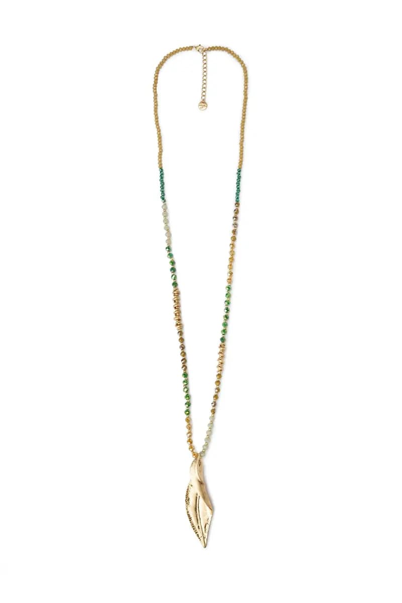 MYA ACCESSORIES | Collana lunga con pendente a foglia - 2