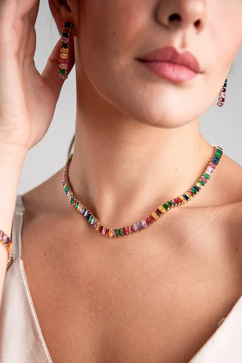 MYA ACCESSORIES | Girocollo con pietre in vetro - 3