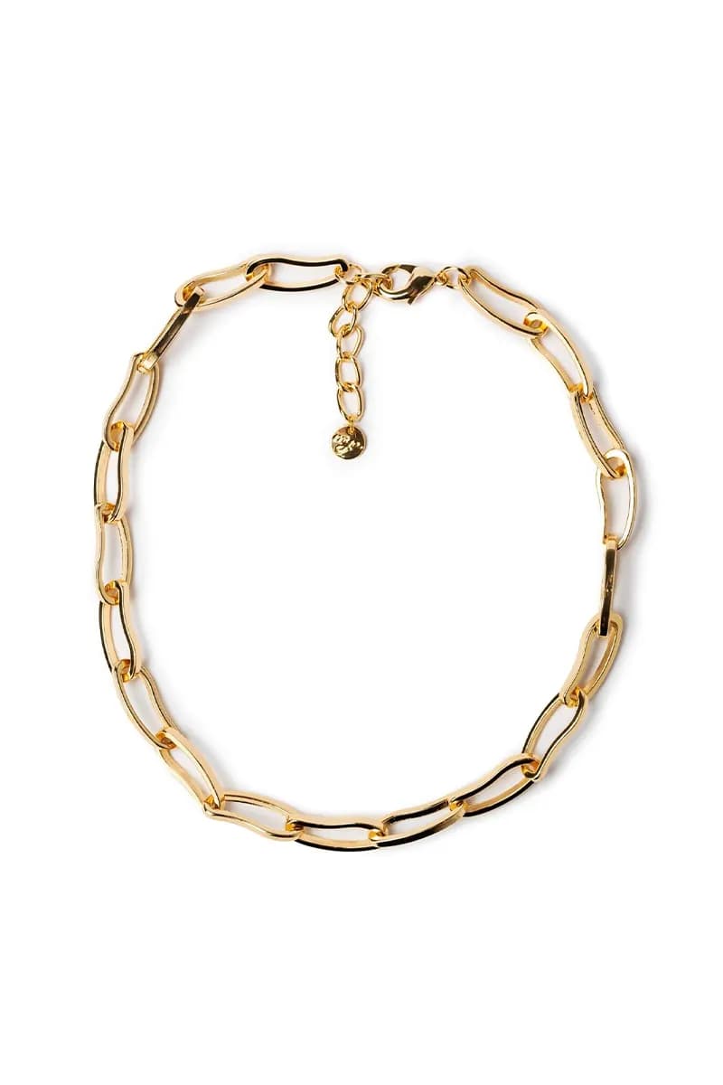 MYA ACCESSORIES | Girocollo in metallo a catena martellata - 2