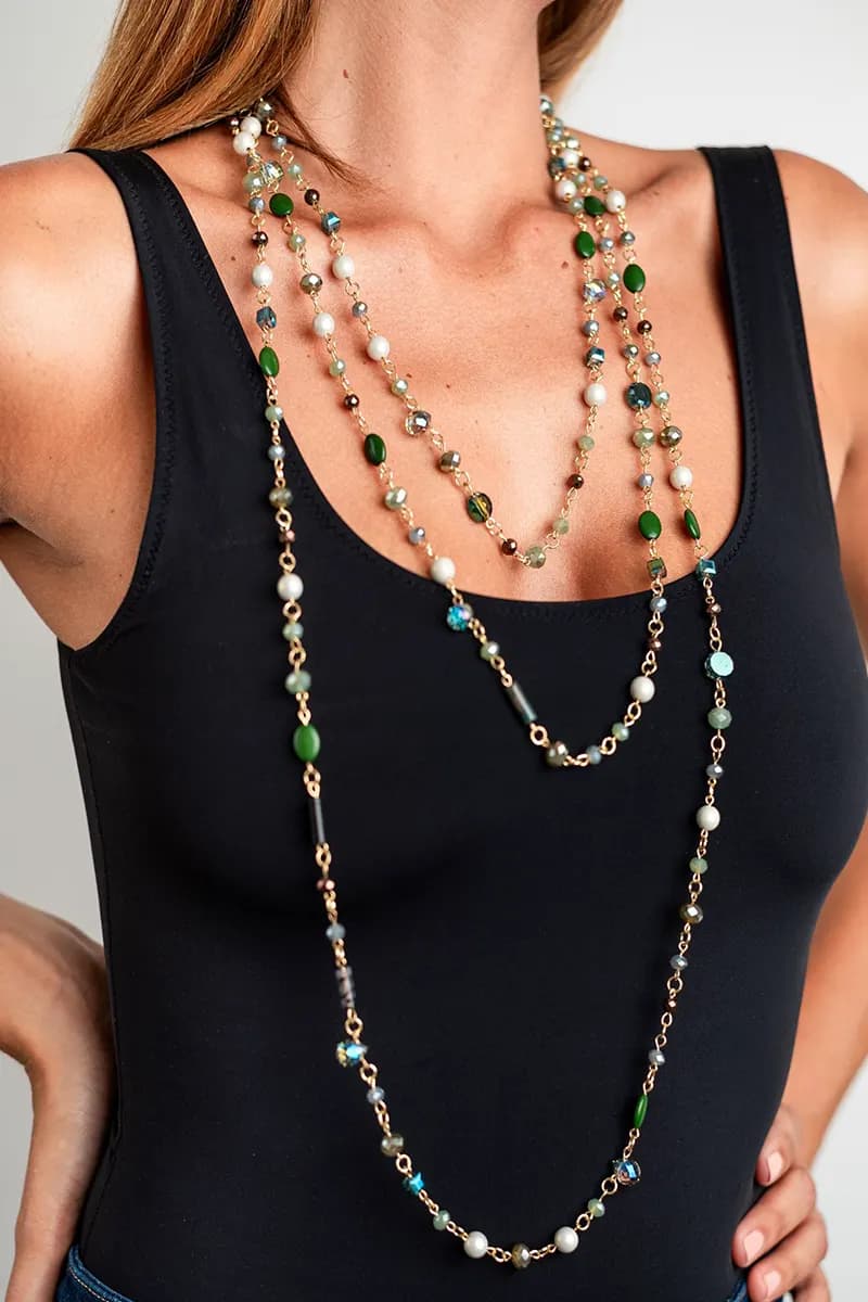 MYA ACCESSORIES | Collana multilinee con microcristalli - 4