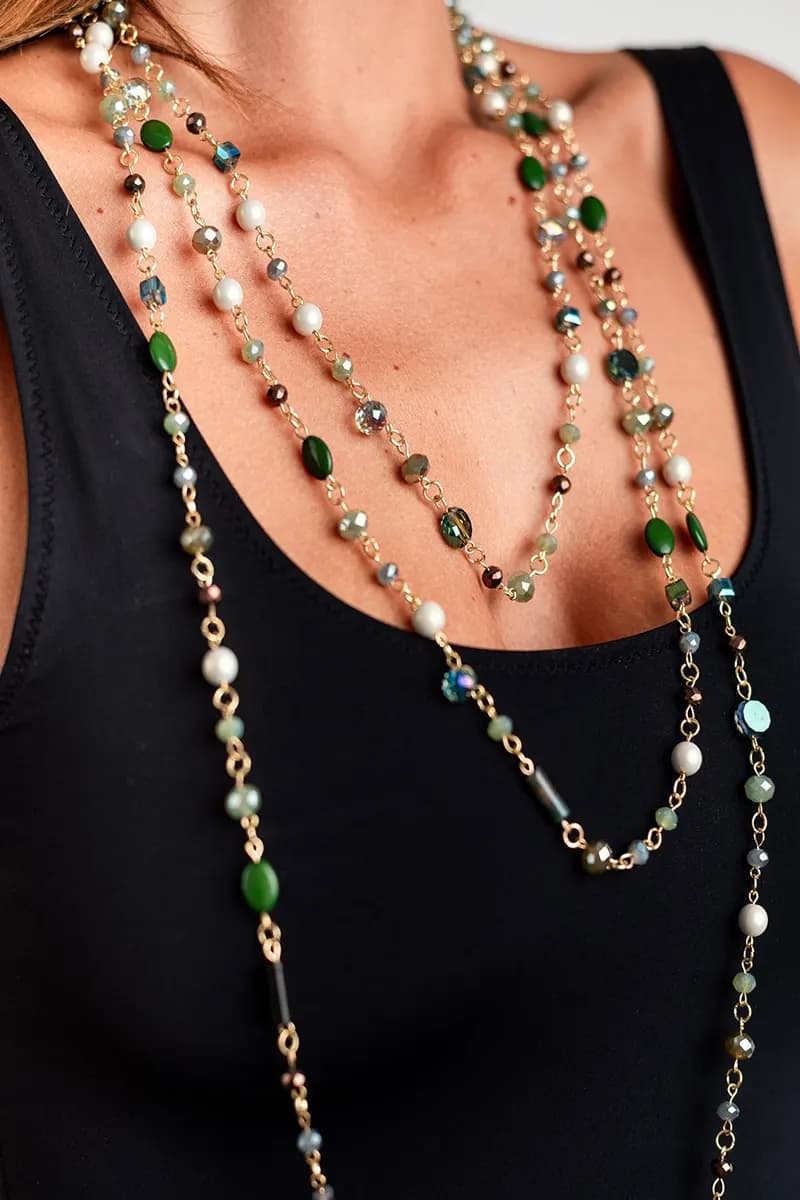 MYA ACCESSORIES | Collana multilinee con microcristalli - 3