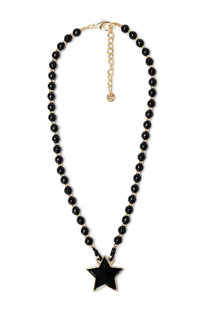 MYA ACCESSORIES | Collana con pietre nere e pendente a stella - 2