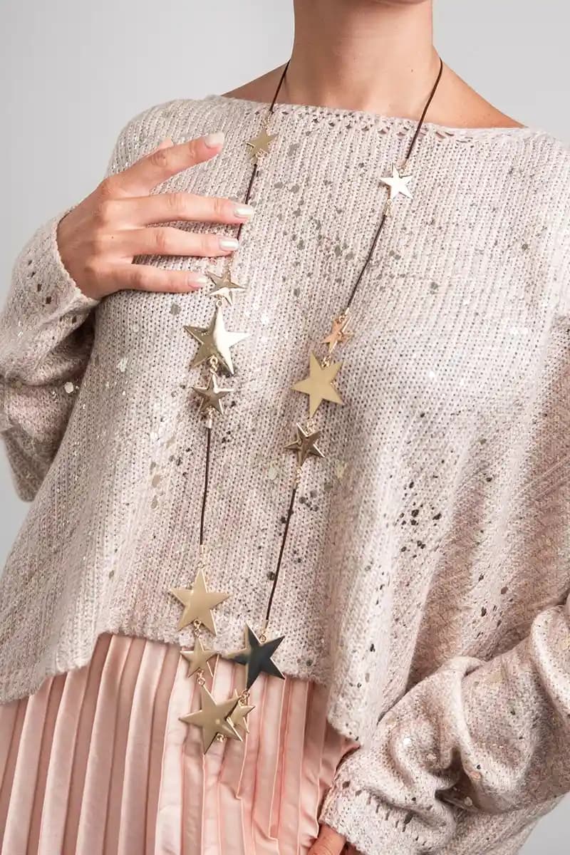 MYA ACCESSORIES | Collana con laccio in cuoio e stelle - 3