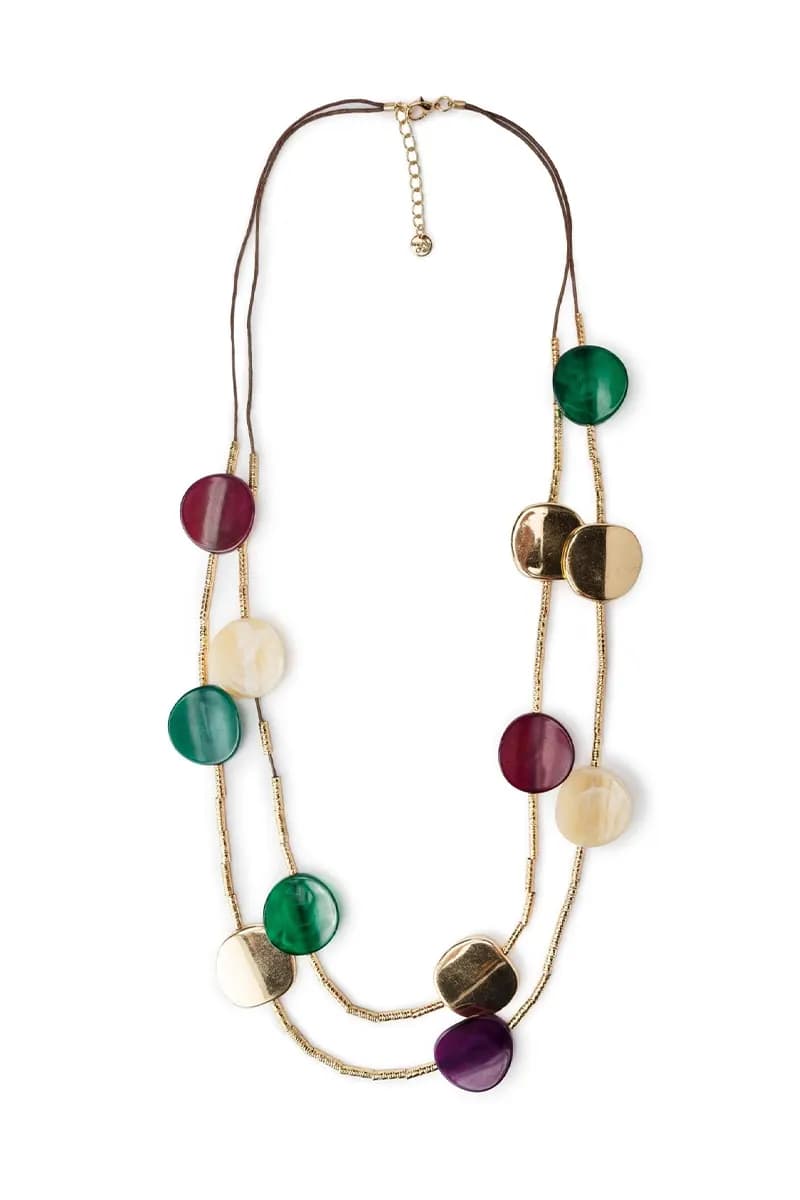 MYA ACCESSORIES | Collana a due fili con inserti in resina - 2