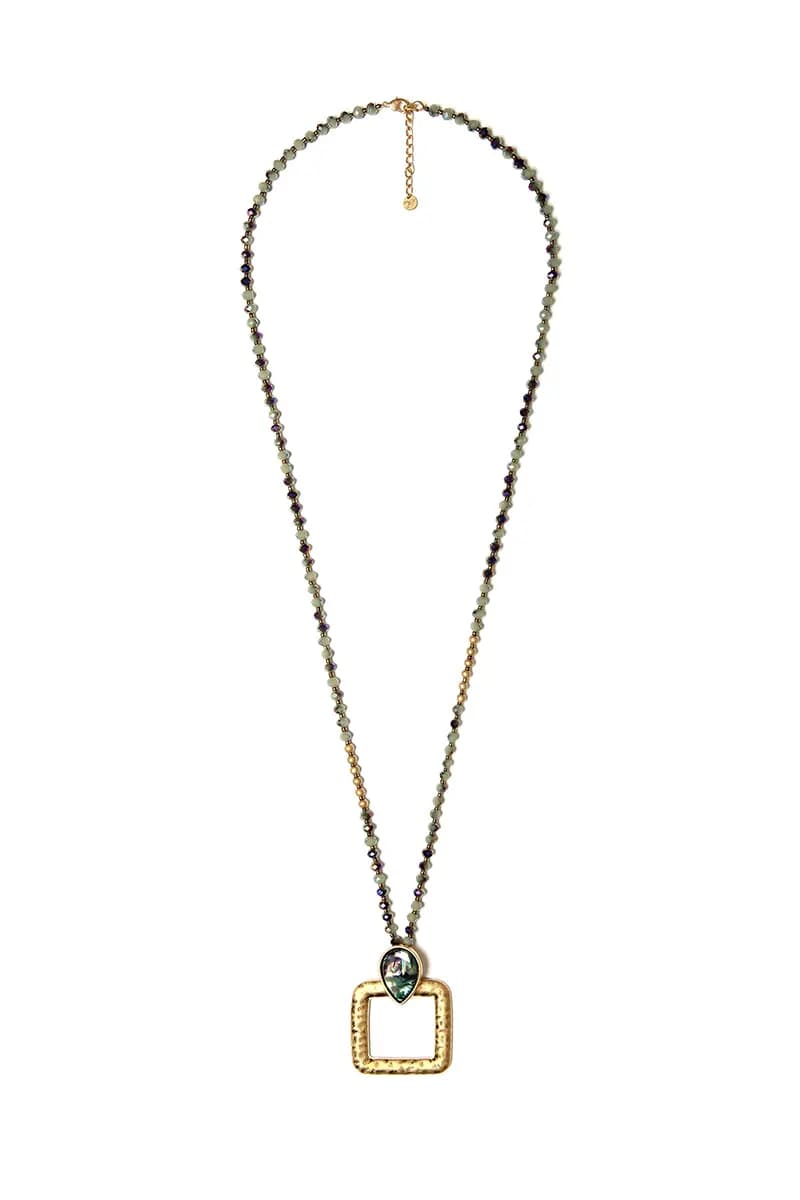 MYA ACCESSORIES | Collana di microcristalli con pendente oro - 3
