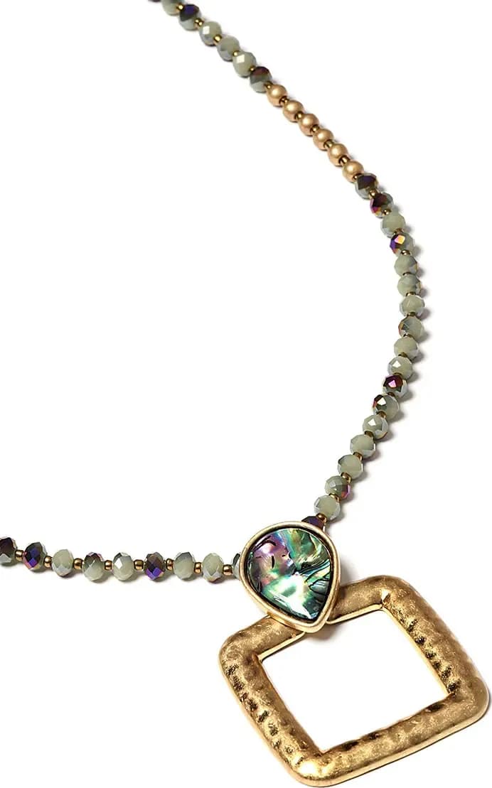 MYA ACCESSORIES | Collana di microcristalli con pendente oro - 2