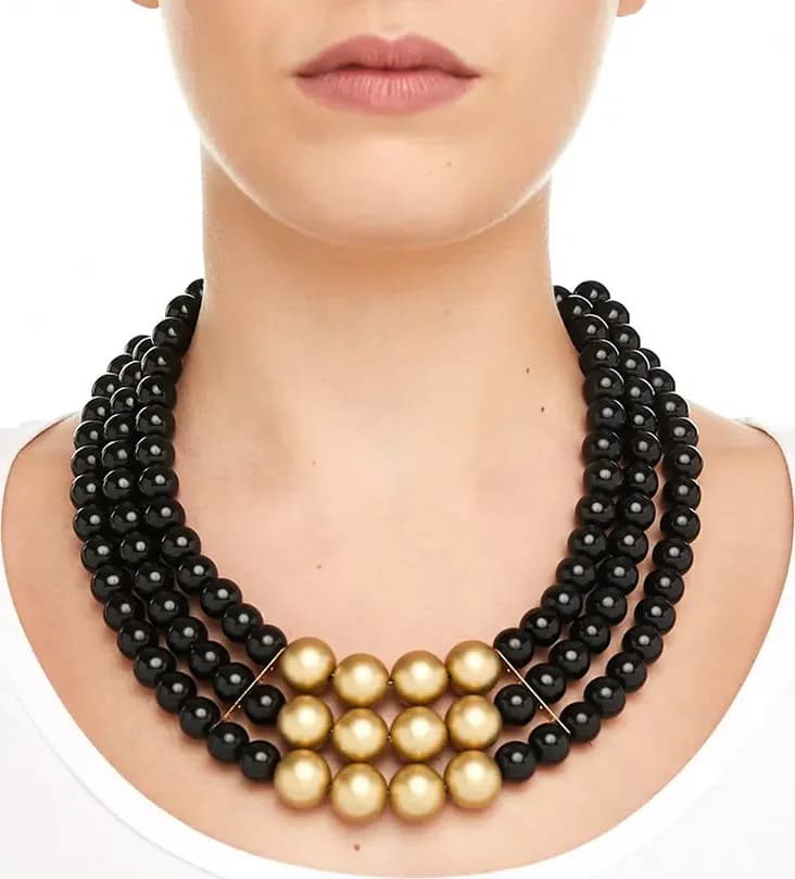 MYA ACCESSORIES | Collana a tre fili con perle