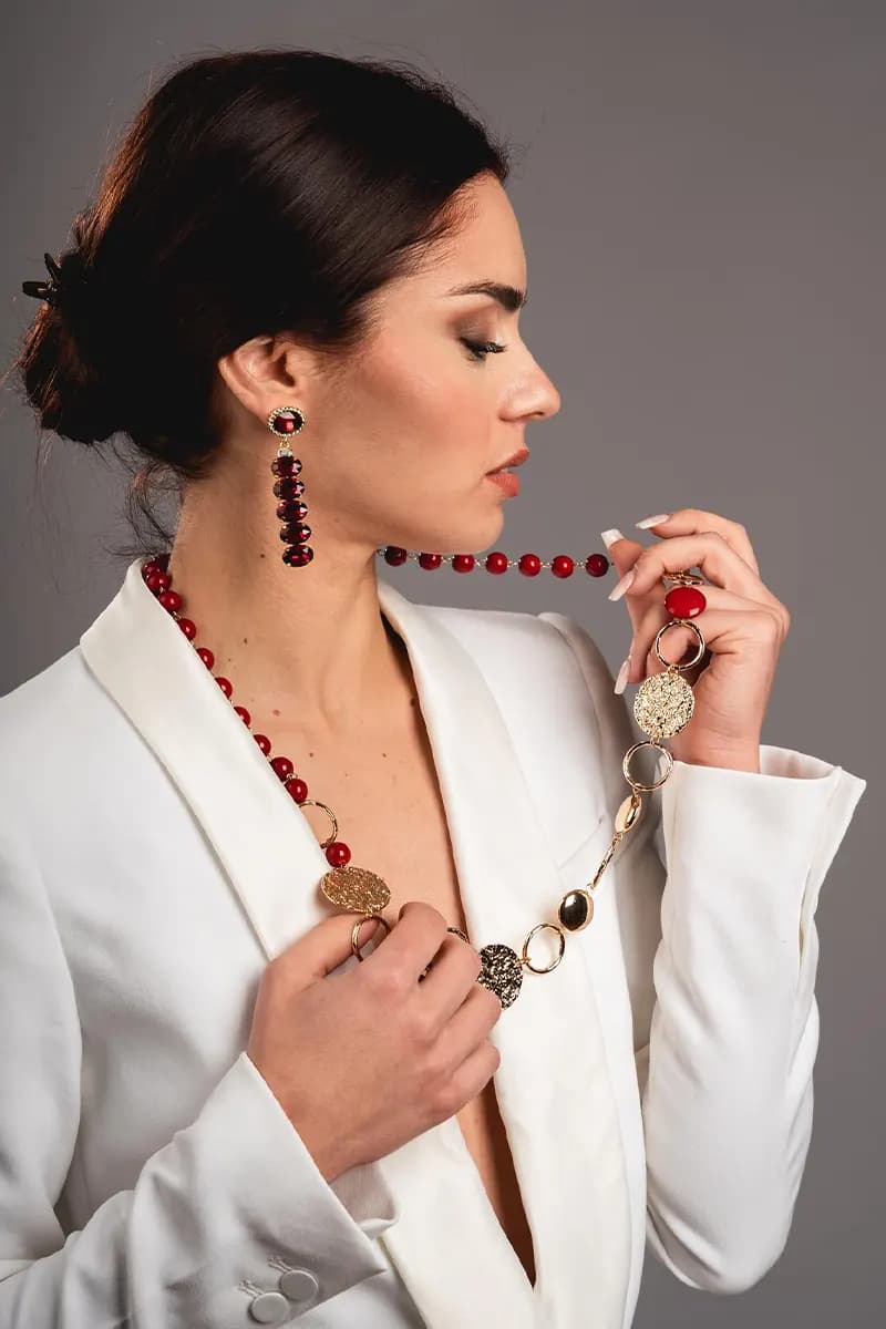 MYA ACCESSORIES | Collana a cerchi con perle - 3