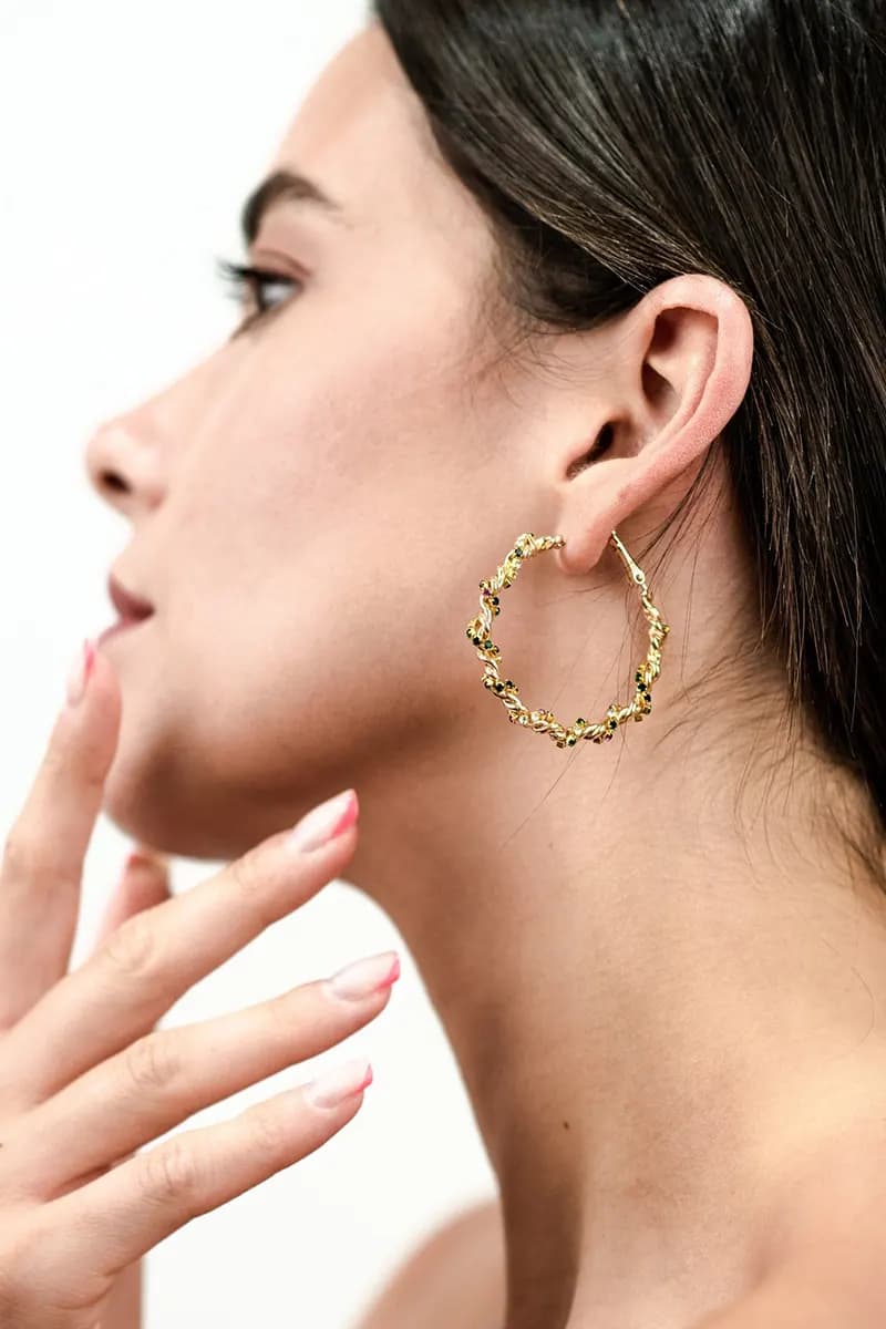 MYA ACCESSORIES | Orecchini a cerchio con microcristalli - 3