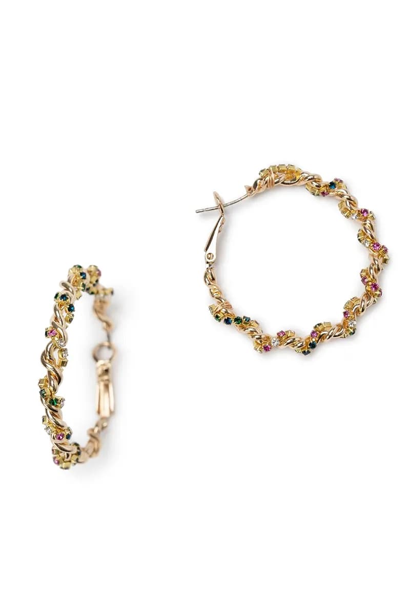 MYA ACCESSORIES | Orecchini a cerchio con microcristalli - 2