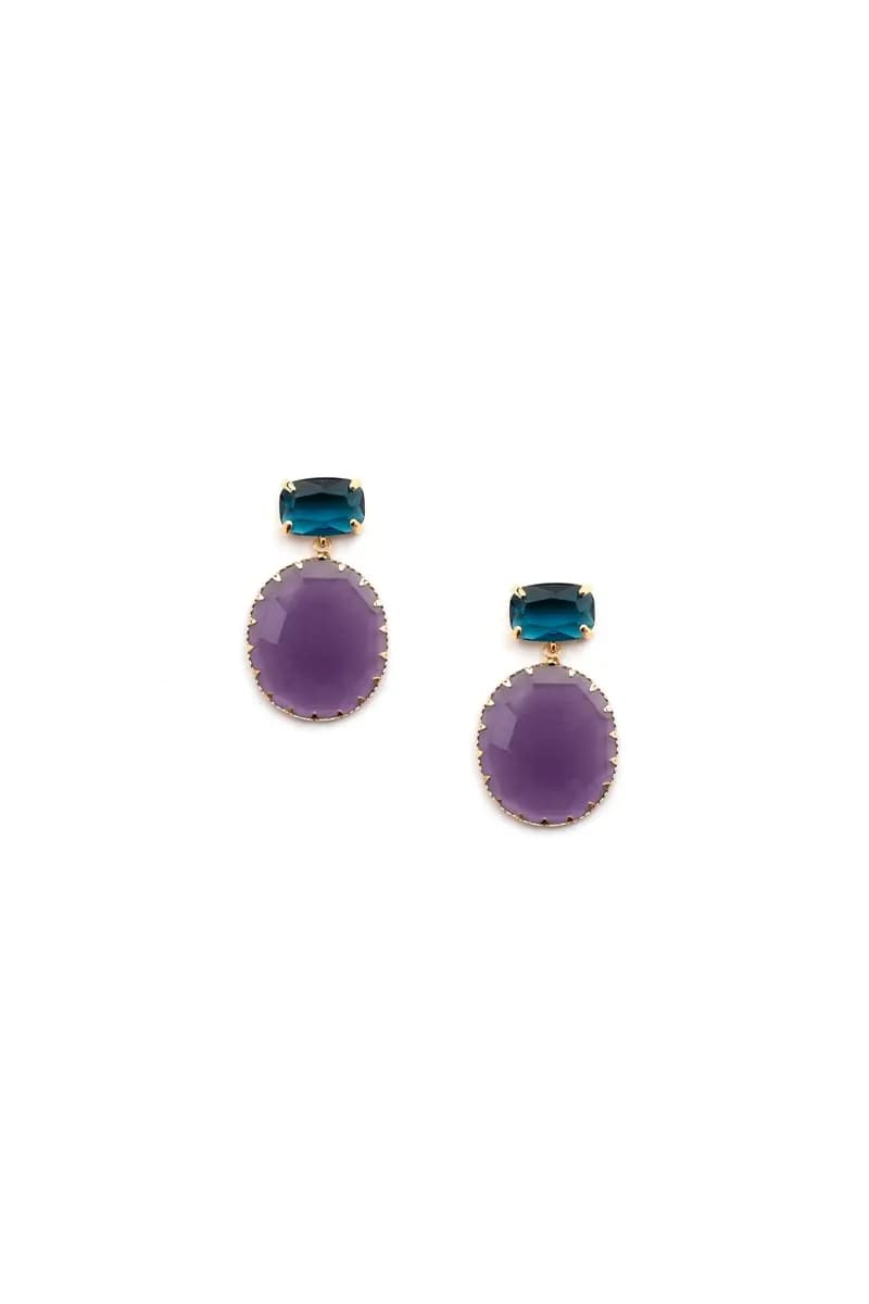 MYA ACCESSORIES | Orecchini di metallo con vetro - 2
